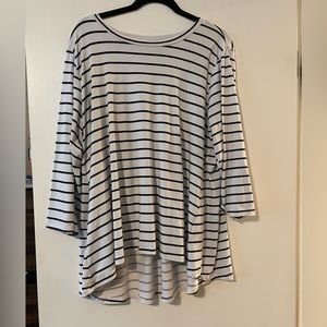 High low top, long sleeve